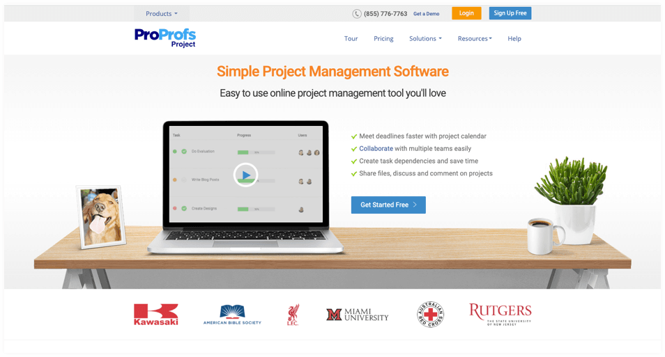ProProfs Project-marketing project management software