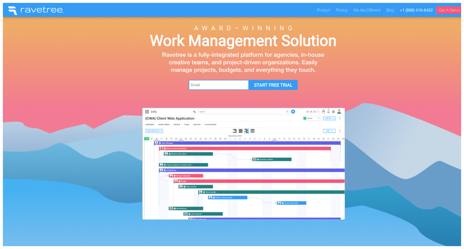 RaveTree-project management software for marketing