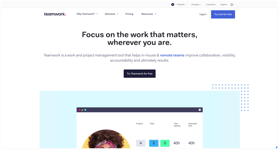 Teamwork Projects-project management for marketing