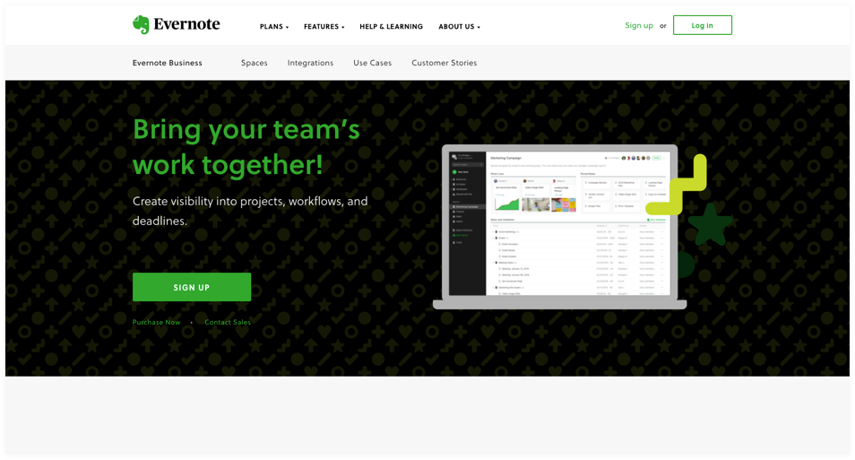 Evernote Business- online business collaboration tool
