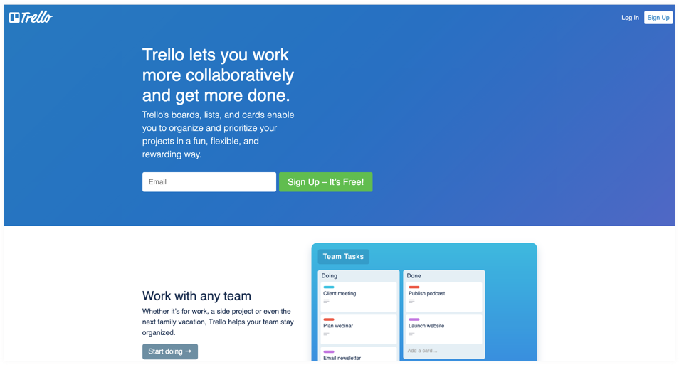 Trello- cloud collaboration tool