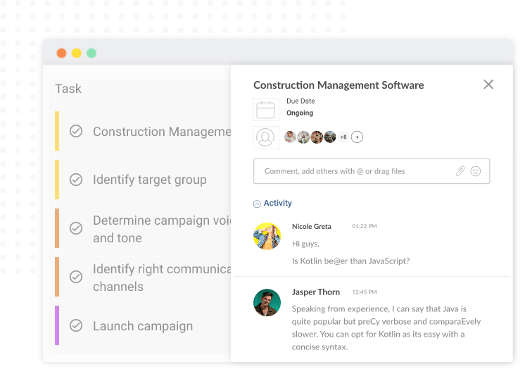 Communicate better with project management software for construction company